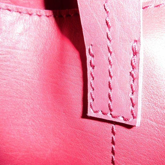 Sonia Rykiel Pink Fuchsia Leather Jeweled Handbag - Picture 9 of 9